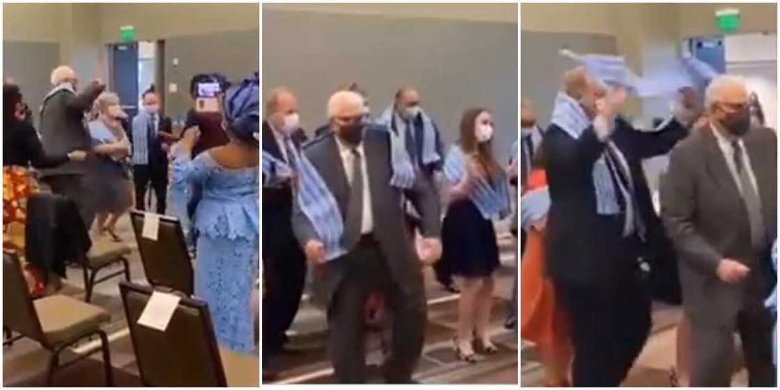 White man steals the show with hilarious dance moves at a Nigerian occasion, viral video stirs reactions White man steals the show with hilarious dance moves at a Nigerian occasion, viral video stirs reactions