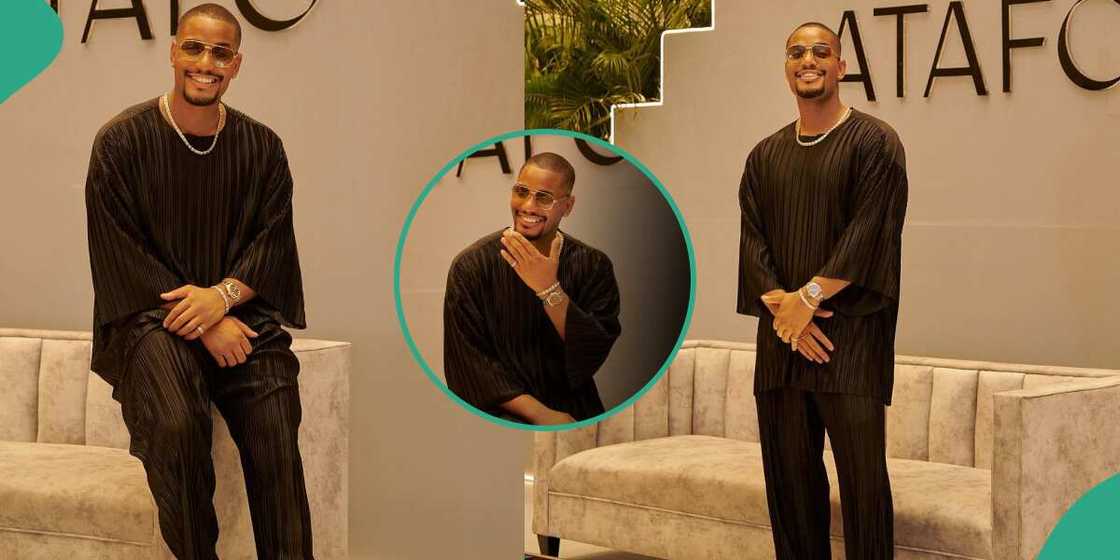 Alex Ekubo visits Mai Atafo's fashion house Alex Ekubo visits Mai Atafo's fashion house