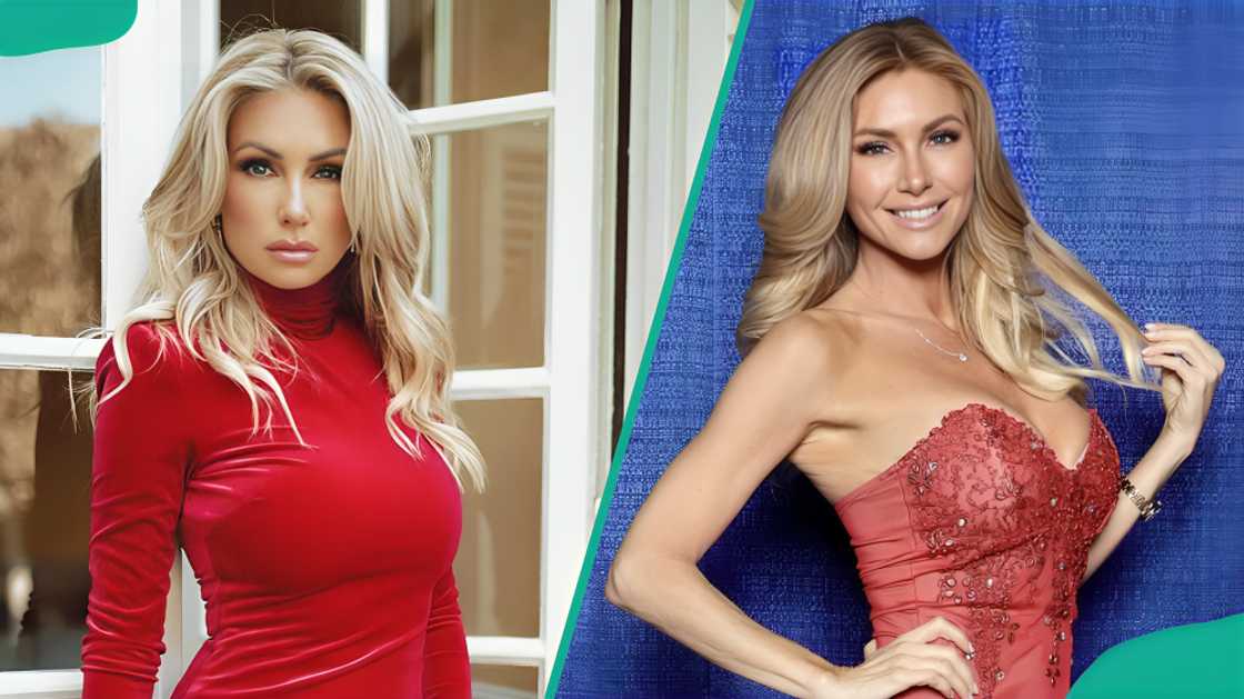 Brande posing for the camera with blonde hair Brande posing for the camera with blonde hair