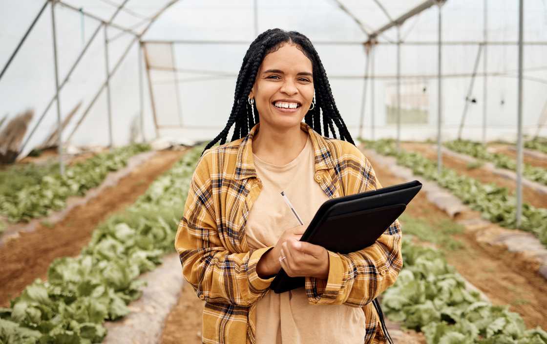 A female agricultural officer A female agricultural officer