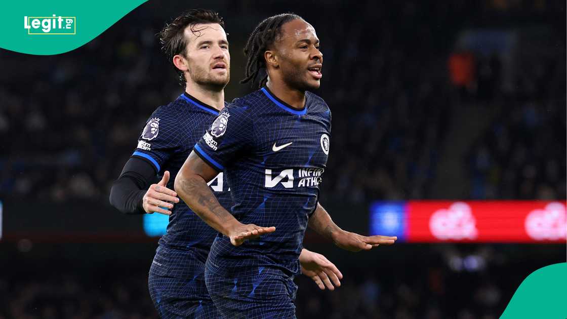Ben Chilwell, Raheem Sterling, Chelsea, Manchester City, Etihad Stadium, Manchester, England. Ben Chilwell, Raheem Sterling, Chelsea, Manchester City, Etihad Stadium, Manchester, England.