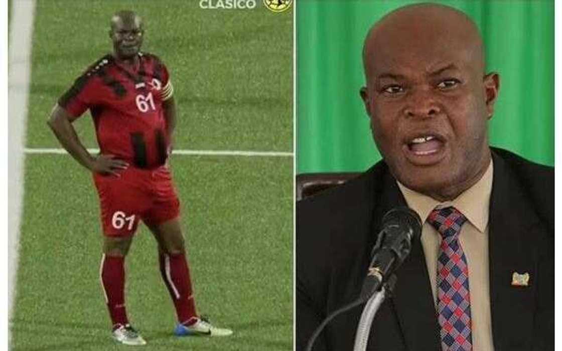 Mataimakin shugaban ƙasa ya naɗa kansa kyaftin ya shiga fili ya buga wa ƙungiyarsa wasa, an lallasa su 6 - 0