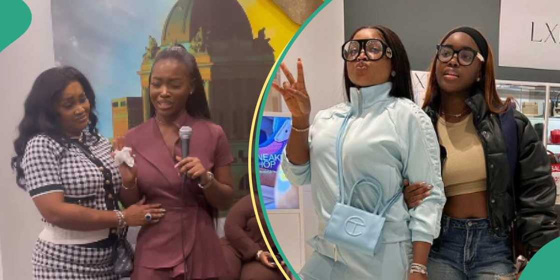 Mercy Aigbe's daughter in tears at surprise graduation party. Mercy Aigbe's daughter in tears at surprise graduation party.