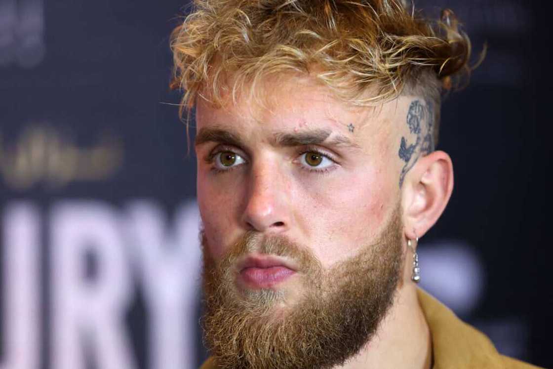 Jake Paul during a conference in Riyadh, Saudi Arabia Jake Paul during a conference in Riyadh, Saudi Arabia