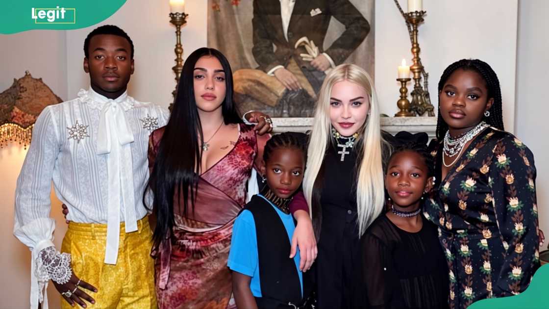 Madonna with her kids