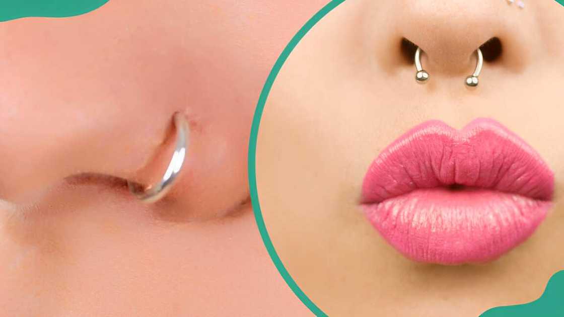Different types of nose piercing Different types of nose piercing