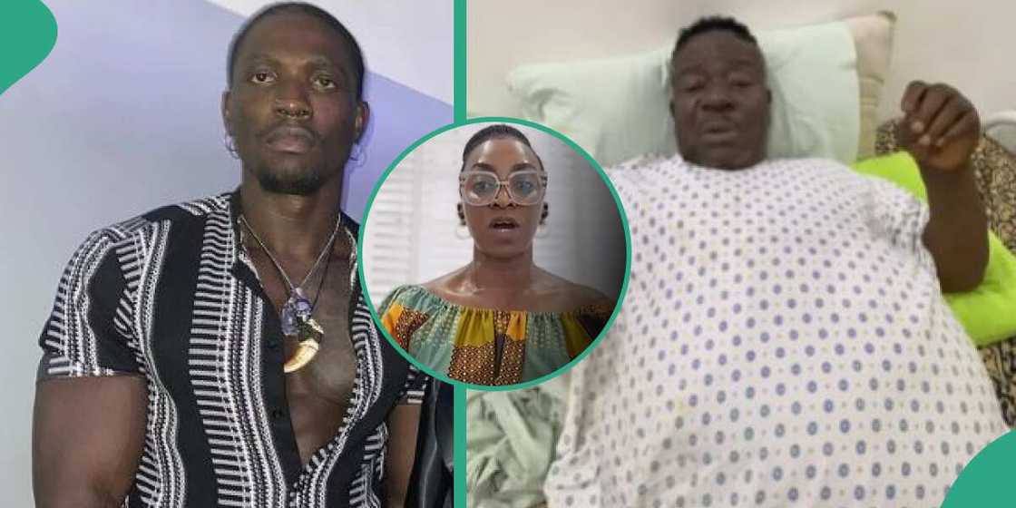 VeryDarkMan visits Mr Ibu at the hospital