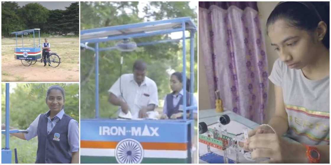 Indian school girl invents solar-powered ironing carts to help combat climate change Indian school girl invents solar-powered ironing carts to help combat climate change