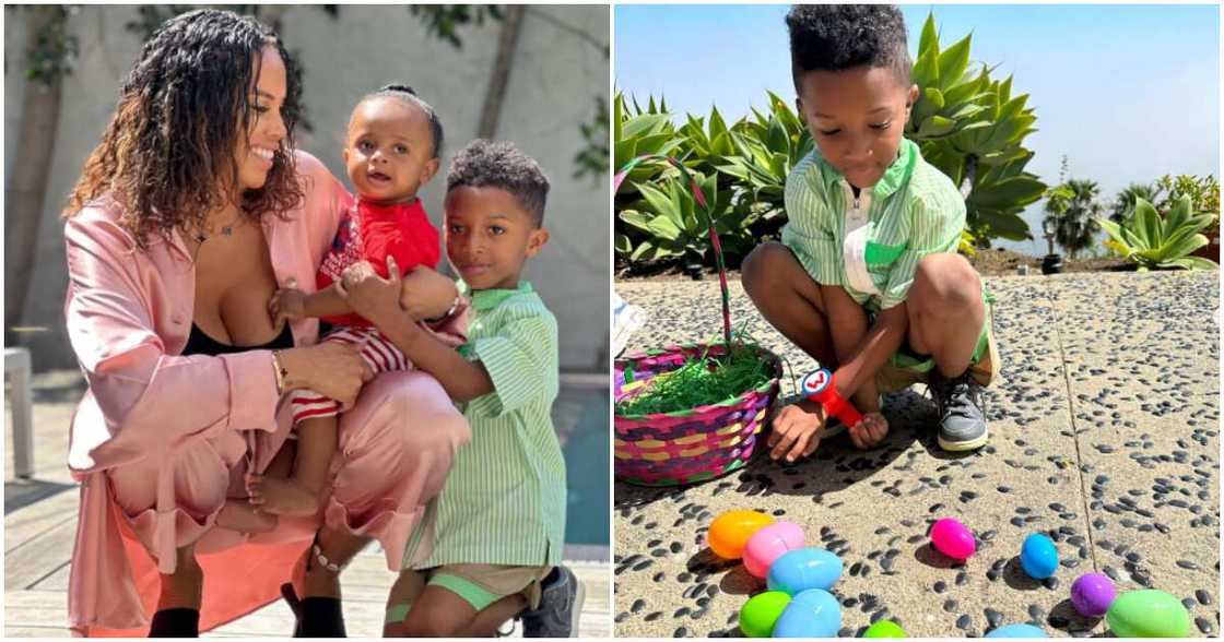 Wizkid's baby mama and their sons Wizkid's baby mama and their sons