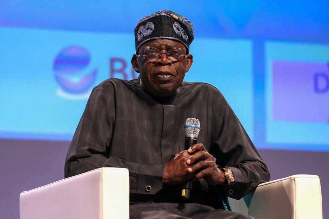 Bola Tinubu attending a press conference Bola Tinubu attending a press conference