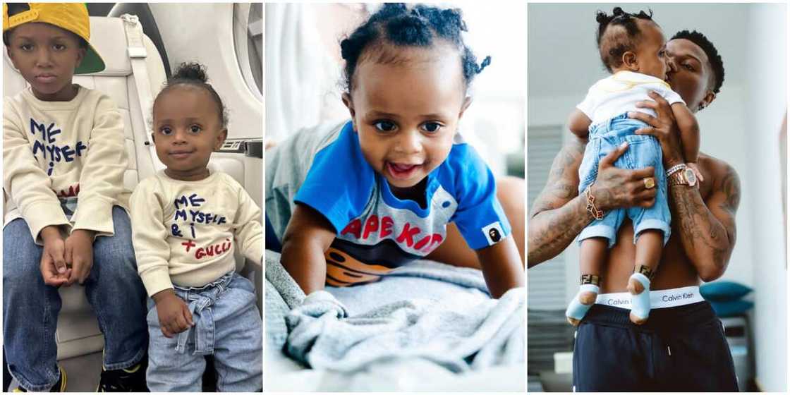 Wizkid and sons, Wizkid and Jada P's sons, Wizkid and fourth son with Jada P Wizkid and sons, Wizkid and Jada P's sons, Wizkid and fourth son with Jada P