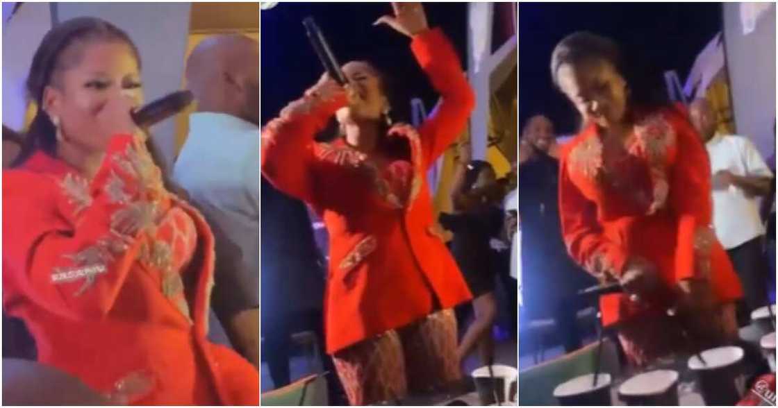 Phyna hyping at event Phyna hyping at event