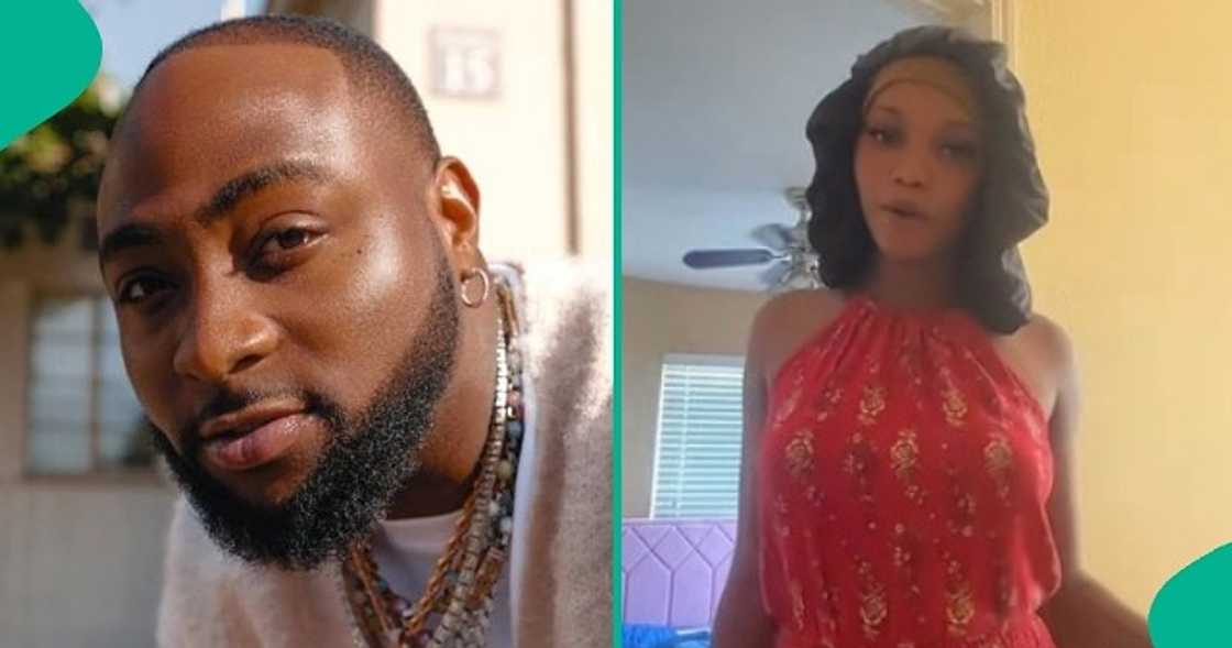 Lady excited after Davido filmed himself with her phone during a concert. Lady excited after Davido filmed himself with her phone during a concert.