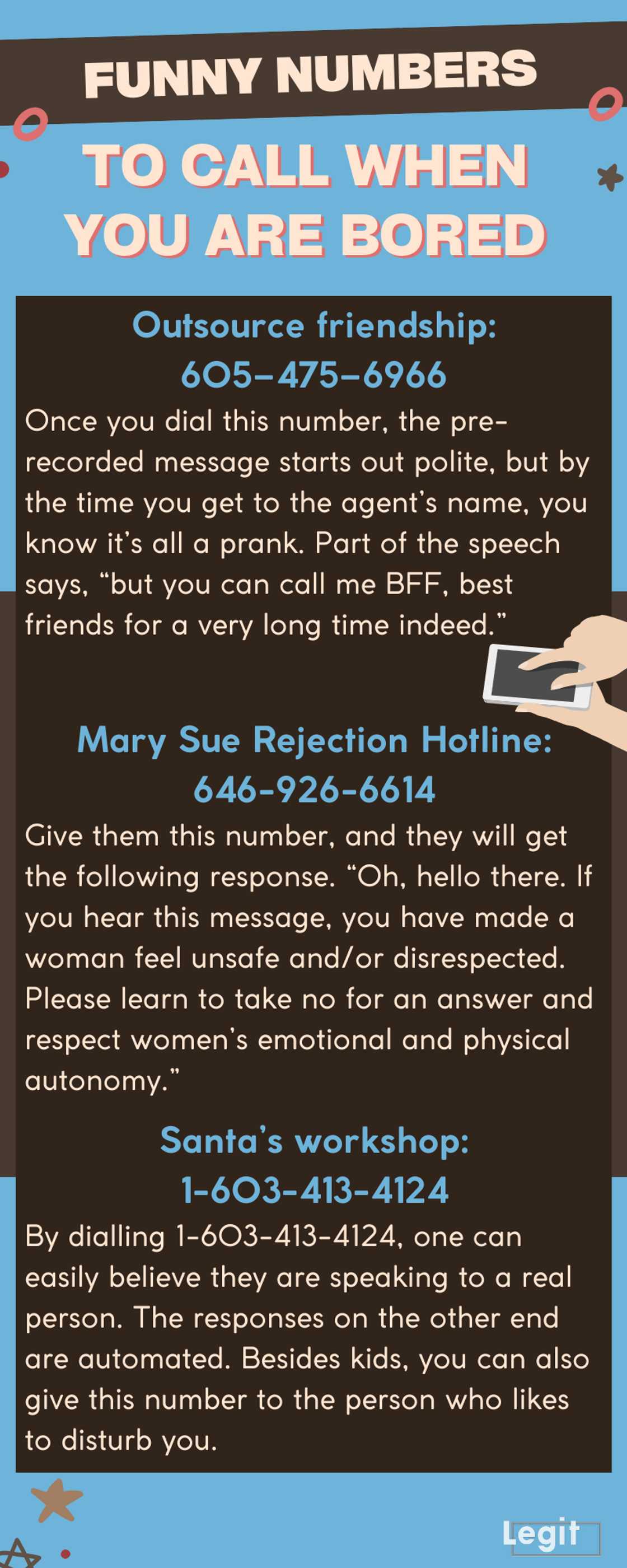 Funny numbers to call when you are bored Funny numbers to call when you are bored