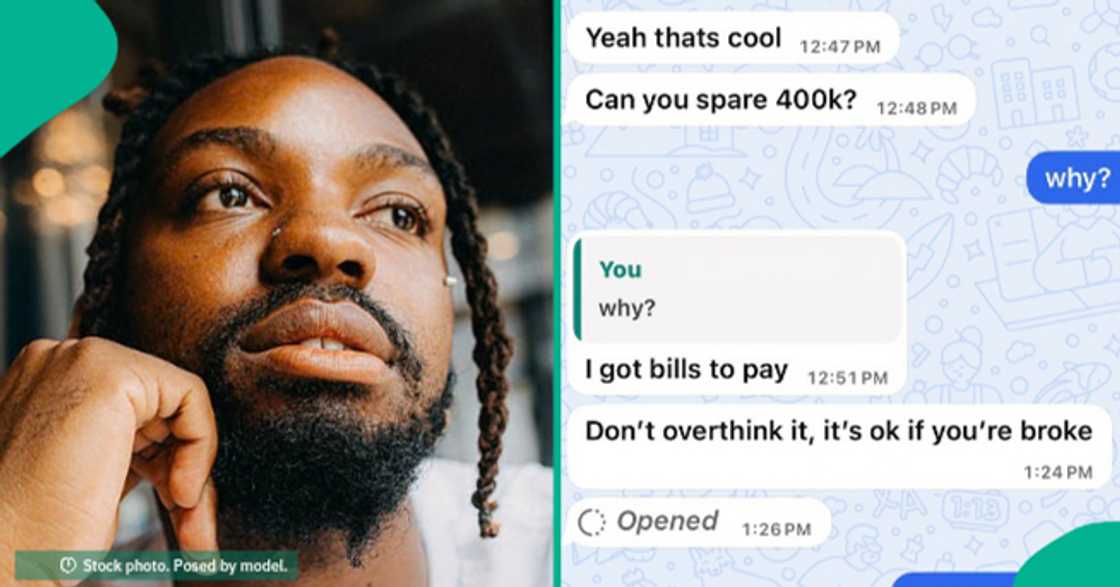 Nigerian man shares his chat with lady days after exchanging contact.