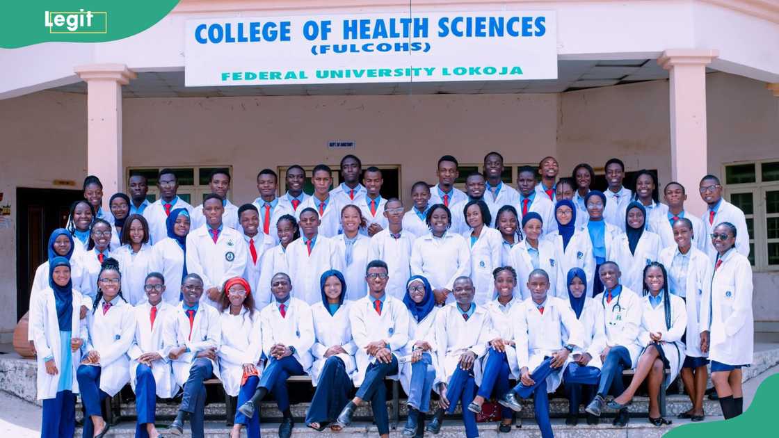 Federal University Lokoja Health Sciences students posing outdoors