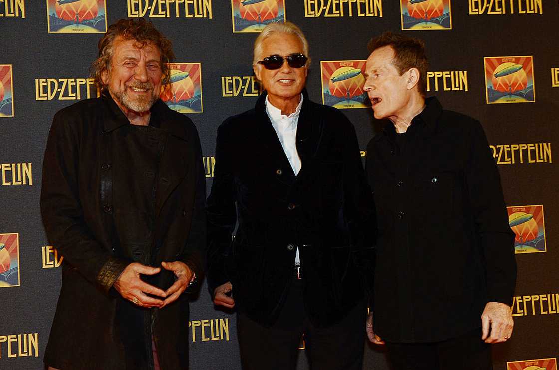 Led Zeppelin members Robert Plant, Jimmy Page and John Paul Jones attend the UK Premiere of 'Led Zeppelin: Celebration Day' Led Zeppelin members Robert Plant, Jimmy Page and John Paul Jones attend the UK Premiere of 'Led Zeppelin: Celebration Day'