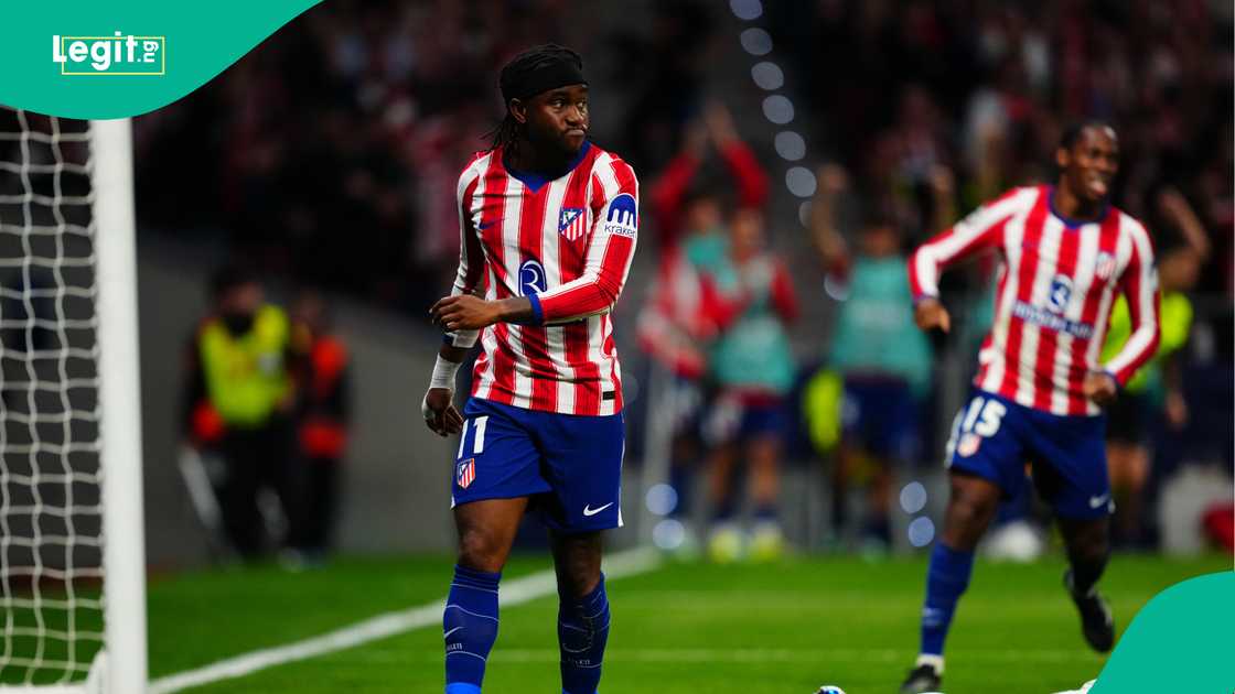 Ademola Lookman, Jonathan David, Atletico Madrid, Manchester United, UEFA Champions League. Ademola Lookman, Jonathan David, Atletico Madrid, Manchester United, UEFA Champions League.