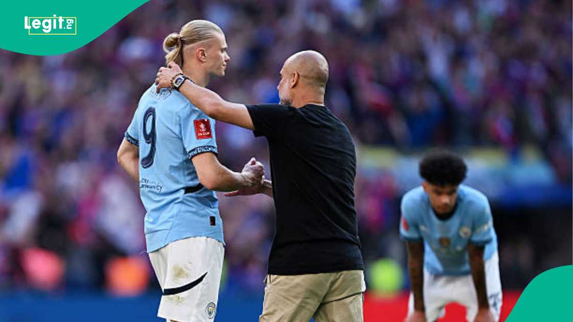 Erling Haaland, Pep Guardiola, Manchester City Erling Haaland, Pep Guardiola, Manchester City