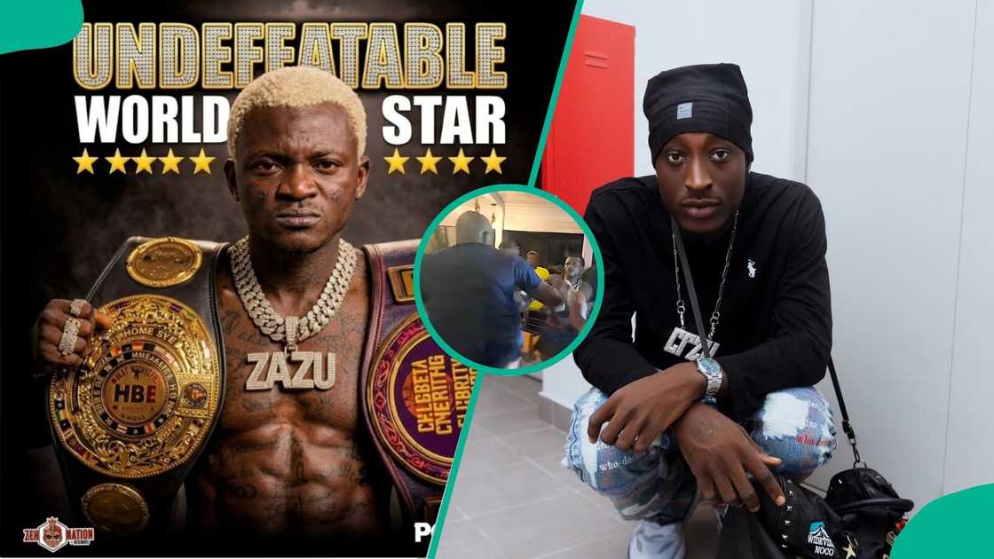 Portable and Carter Efe clash during heated meetup ahead of boxing match Portable and Carter Efe clash during heated meetup ahead of boxing match