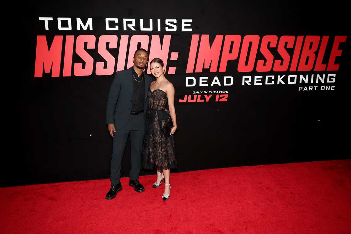 James Derrick and Miranda Derrick attend a Young Hollywood Screening of Mission: Impossible - Dead Reckoning Part One presented by Paramount Pictures