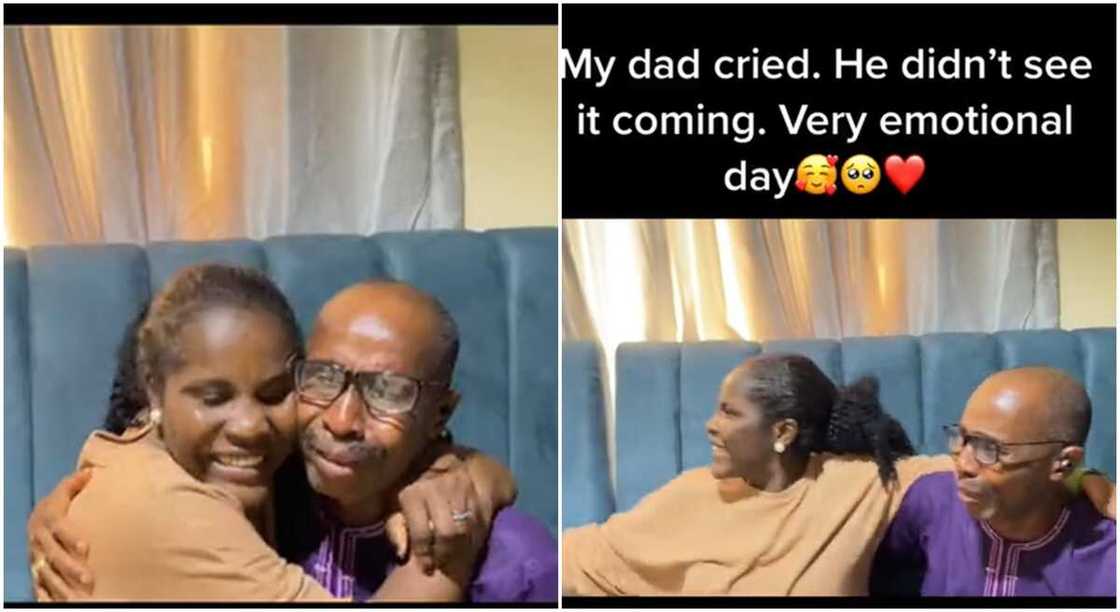 Photos of a lady and her father. Photos of a lady and her father.