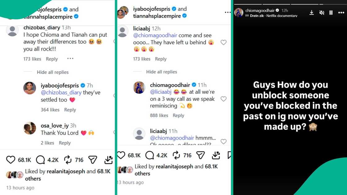 Chioma GoodHair joins Iyabo Ojo and Toyin Lawani in settling their differences after years of tension