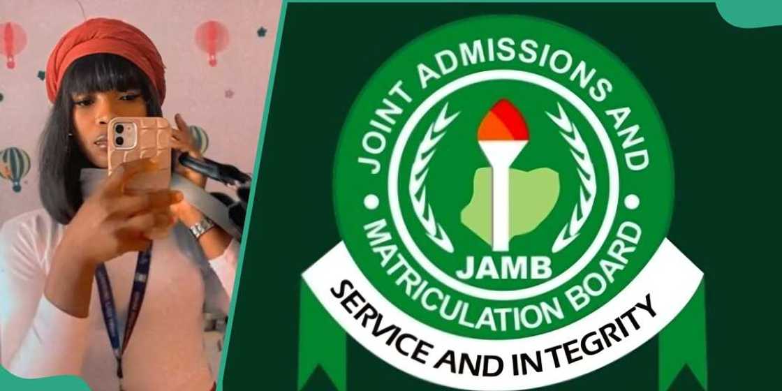 NIgerian lady teases her sister over 2024 UTME result NIgerian lady teases her sister over 2024 UTME result