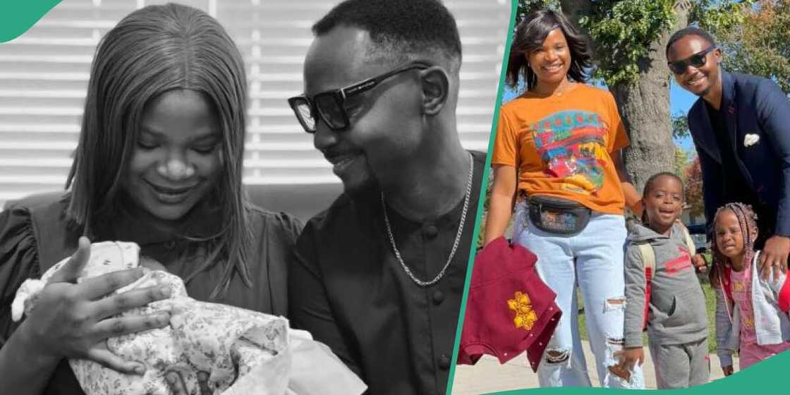 Comedian Teju Babyface and his family Comedian Teju Babyface and his family