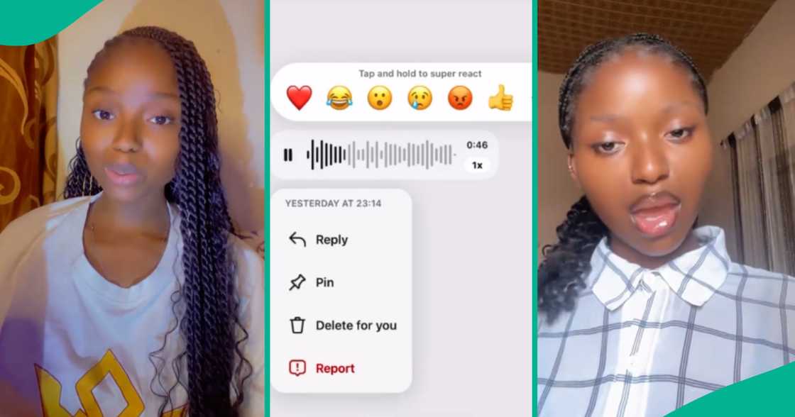 Nigerian lady displays worrying voice note man sent her after she turned him down Nigerian lady displays worrying voice note man sent her after she turned him down