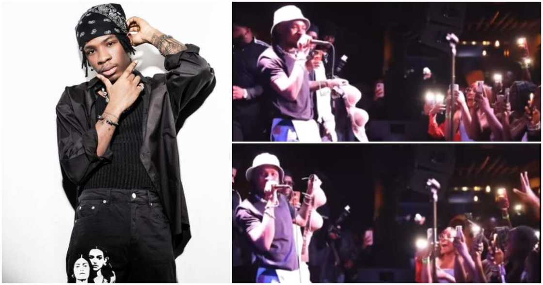 Joeboy in US, lady stones him bra Joeboy in US, lady stones him bra