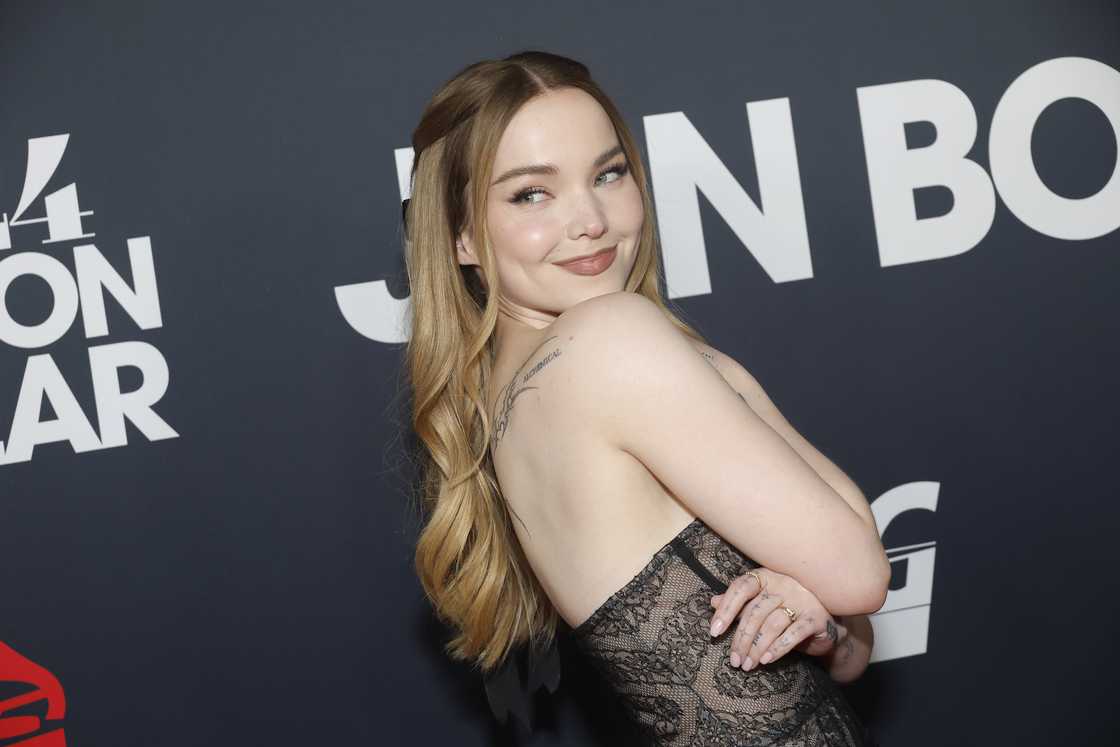 Dove Cameron attends the MusiCares Person of the Year Honoring Jon Bon Jovi during the GRAMMY Awards in Los Angeles Dove Cameron attends the MusiCares Person of the Year Honoring Jon Bon Jovi during the GRAMMY Awards in Los Angeles