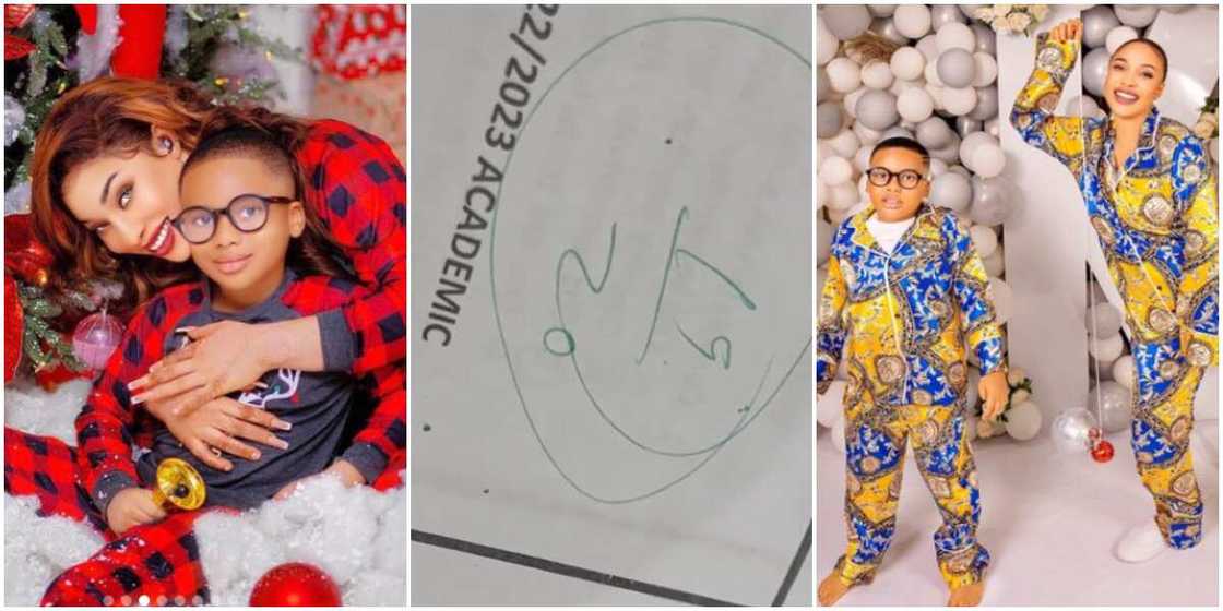 Tonto Dikeh and son, Tonto shares son's school results, Tonto Dikeh and son Tonto Dikeh and son, Tonto shares son's school results, Tonto Dikeh and son