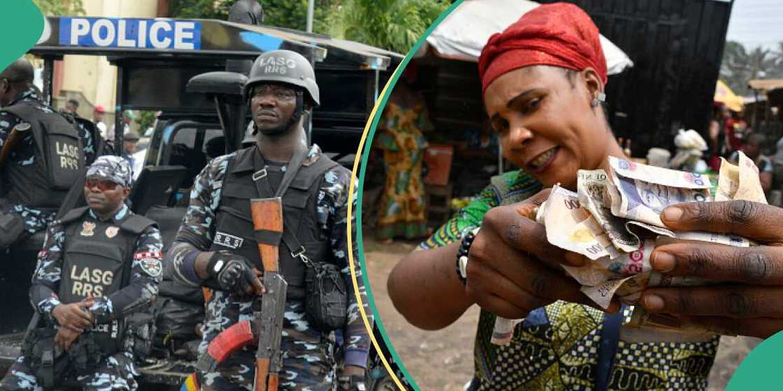 Polic/Spraying Naira notes Polic/Spraying Naira notes