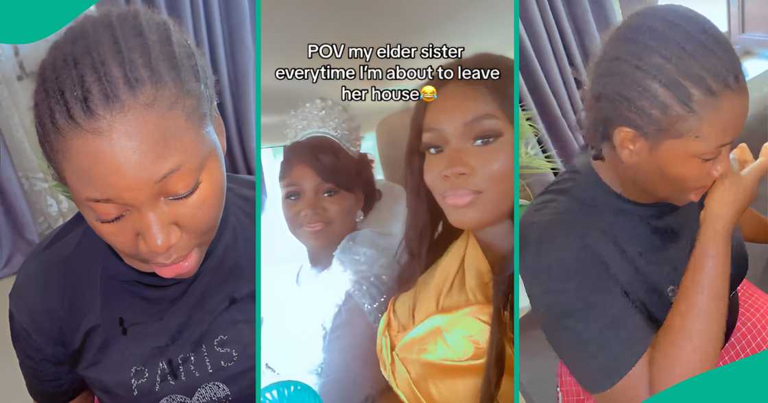 A Nigerian lady wept as her sister prepared to leave her matrimonial home. A Nigerian lady wept as her sister prepared to leave her matrimonial home.