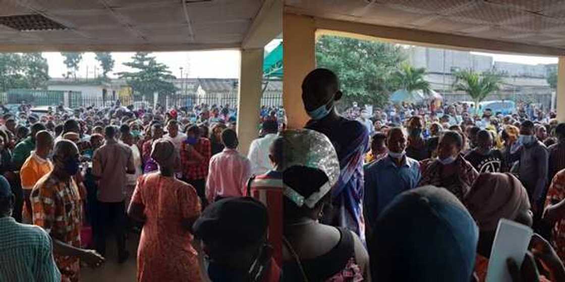 NIN: NIMC office at Alausa Lagos crowded NIN: NIMC office at Alausa Lagos crowded