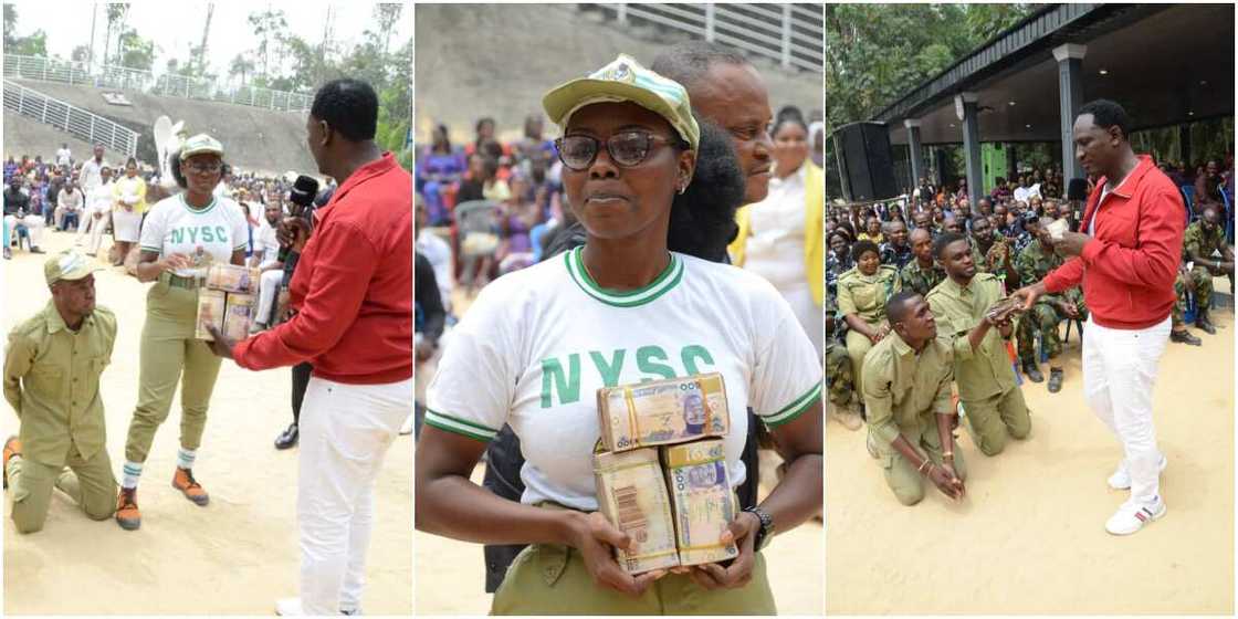 Jubilation as Prophet Jeremiah Fufeyin gifts outgoing and incoming corps members N1.5 million Jubilation as Prophet Jeremiah Fufeyin gifts outgoing and incoming corps members N1.5 million