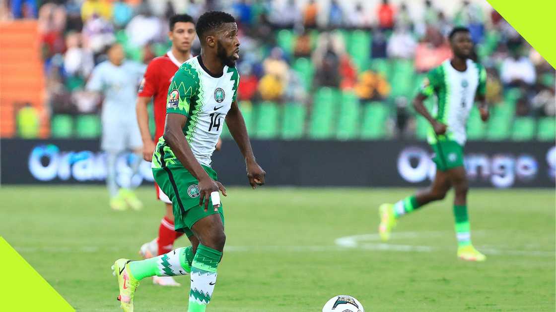 Sevilla star Kelechi Iheanacho playing for Nigeria.