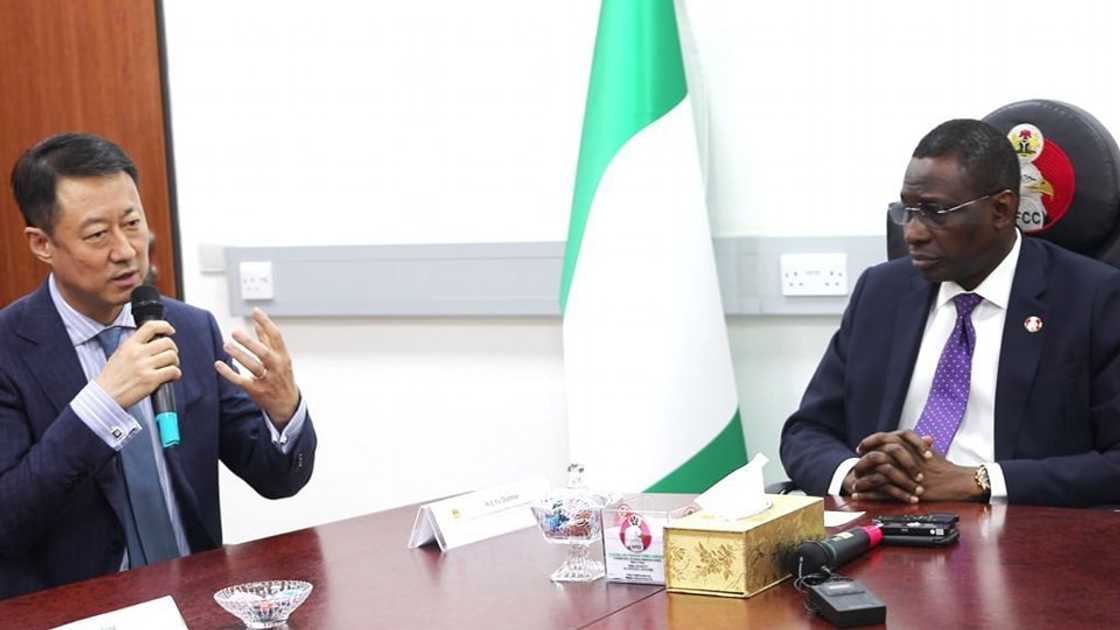 Ambassador of People's Republic of China to Nigeria, Yu Dunhai, and Executive Chairman of EFCC, Mr. Ola Olukoyede Ambassador of People's Republic of China to Nigeria, Yu Dunhai, and Executive Chairman of EFCC, Mr. Ola Olukoyede