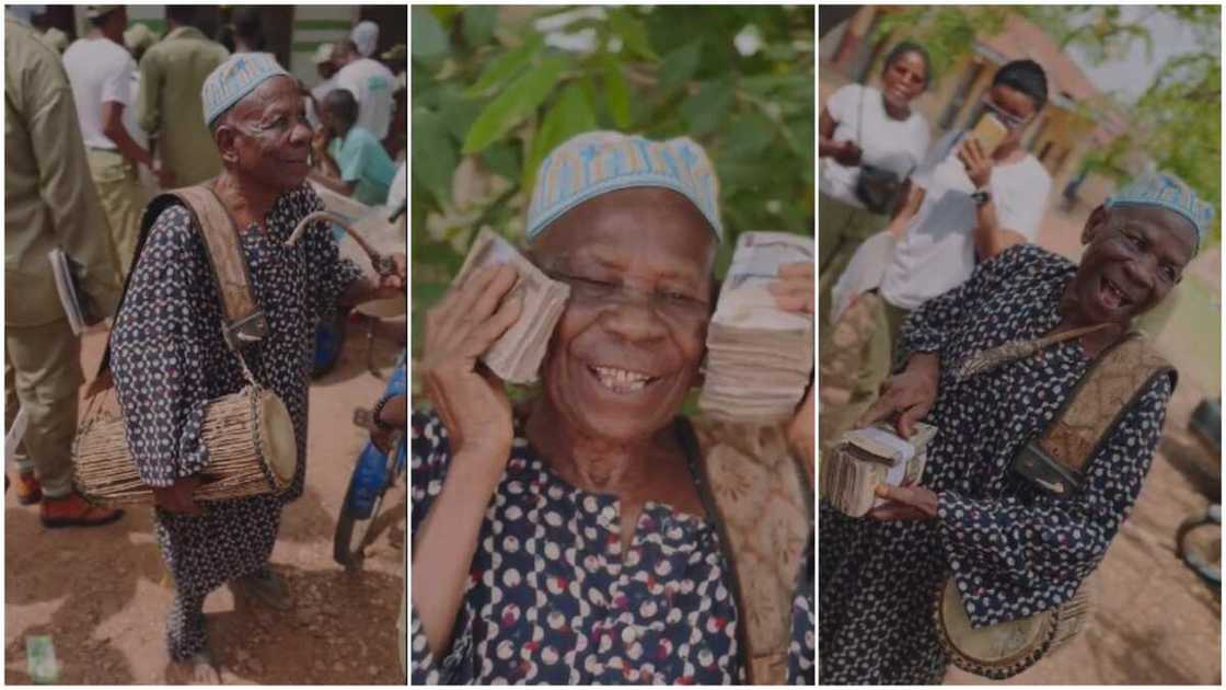 The man was very glad he got the money. The man was very glad he got the money.