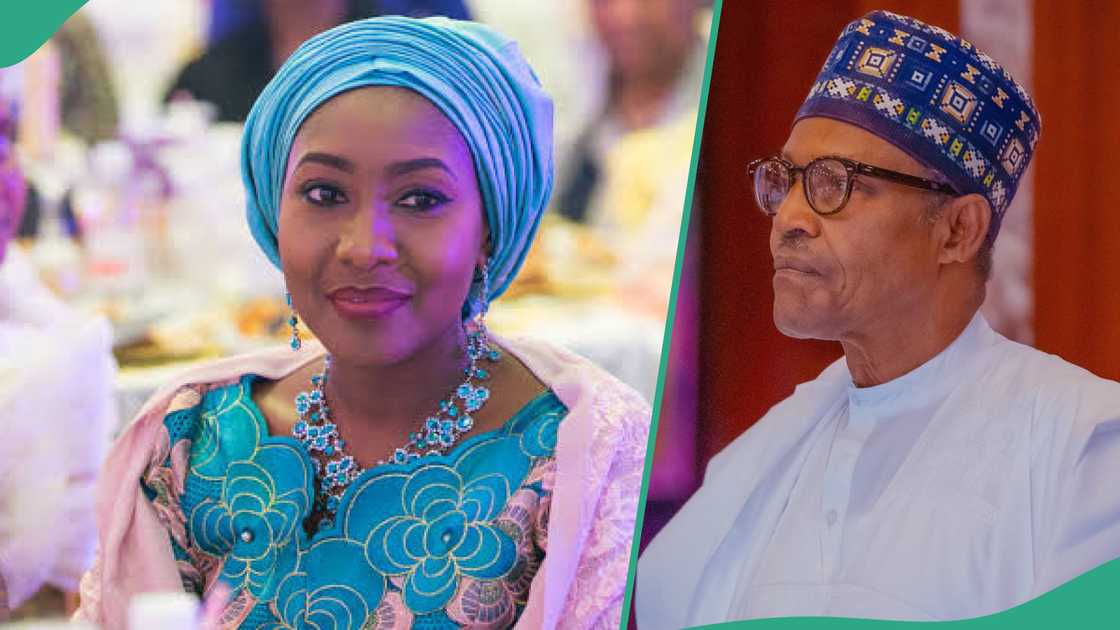 Fatima Buhari with her father former President Muhammadu Buhari Fatima Buhari with her father former President Muhammadu Buhari