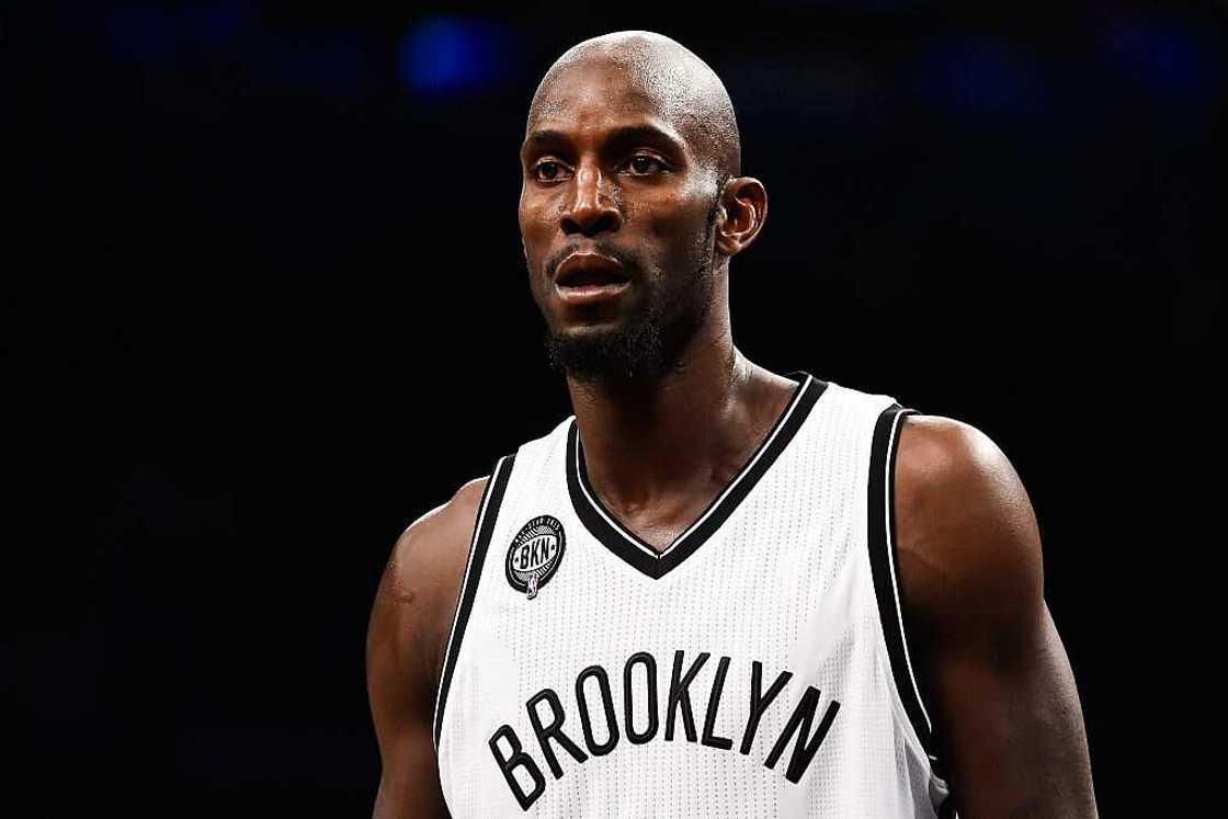 Kevin Garnett at the Barclays Center in the Brooklyn borough of New York City.