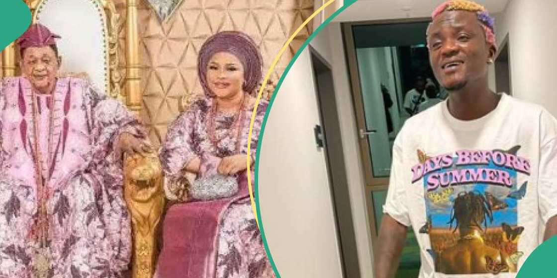 Nigerian singer Portable with late Alaafin and queen Dami Nigerian singer Portable with late Alaafin and queen Dami