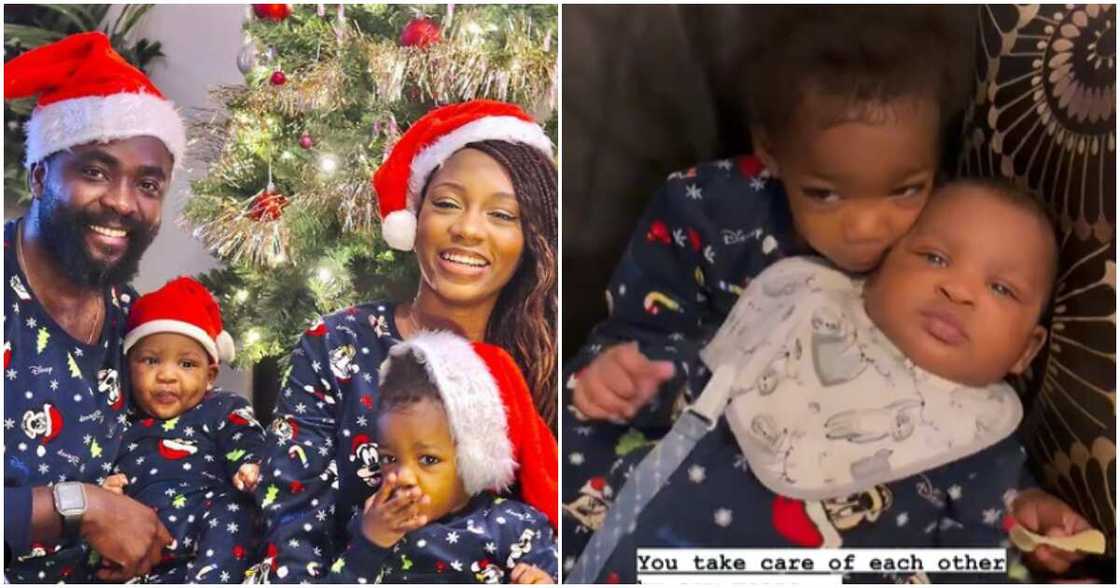 BBN stars Khafi and Gedoni with their kids BBN stars Khafi and Gedoni with their kids