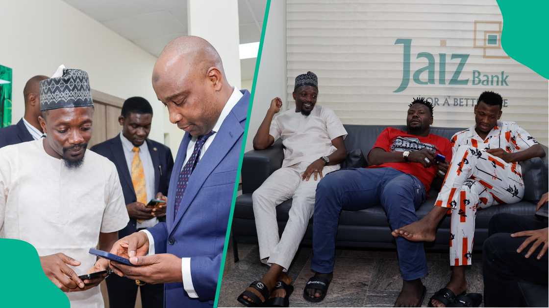 Ahmed Musa ya yi magana yayin da ya zama jakadan bankin Jaiz. Ahmed Musa ya yi magana yayin da ya zama jakadan bankin Jaiz.