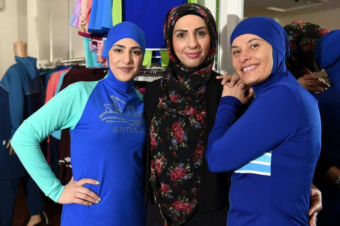 The all-in-one swimsuit is used by some Muslim women to cover their bodies and hair while swimming The all-in-one swimsuit is used by some Muslim women to cover their bodies and hair while swimming