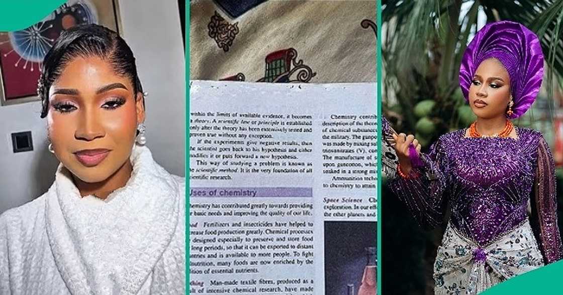 Photos show what lady wrote in her chemistry textbook years ago. Photos show what lady wrote in her chemistry textbook years ago.