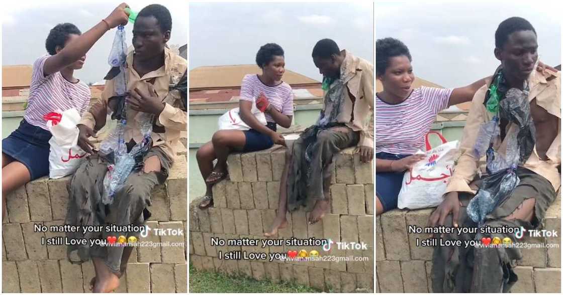 Lady and her mad boyfriend, lady cares for mad boyfriend, lady takes food to mad boyfriend Lady and her mad boyfriend, lady cares for mad boyfriend, lady takes food to mad boyfriend