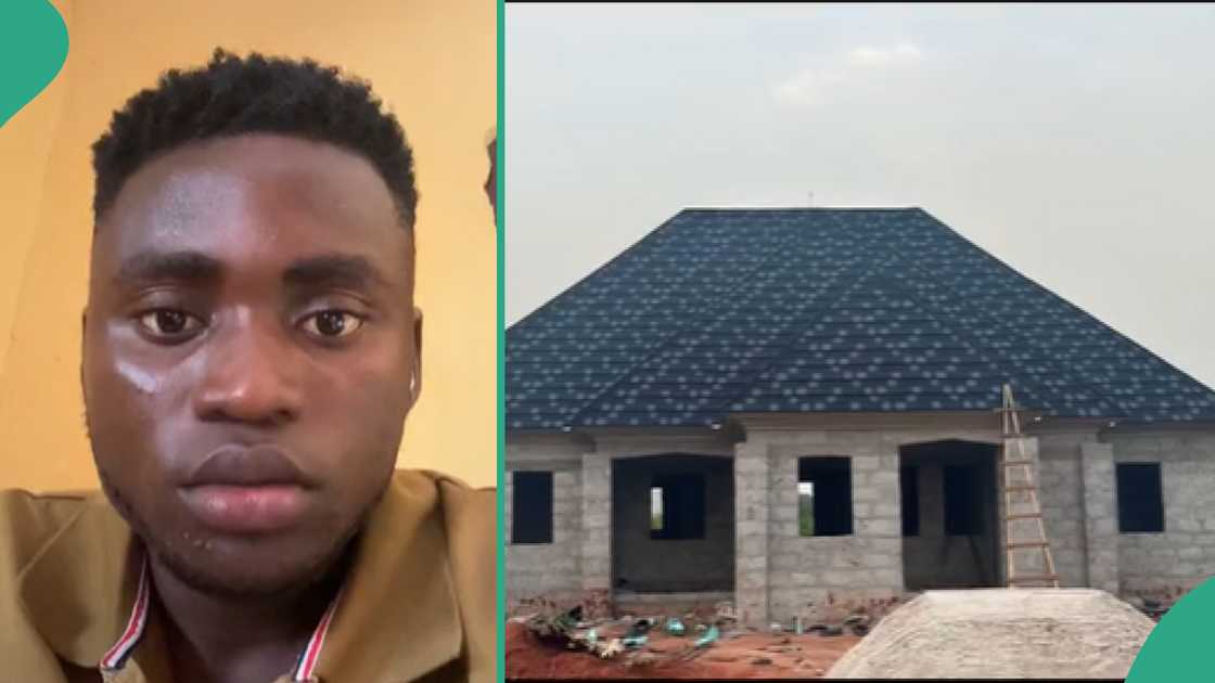 Nigerian man who built a house.