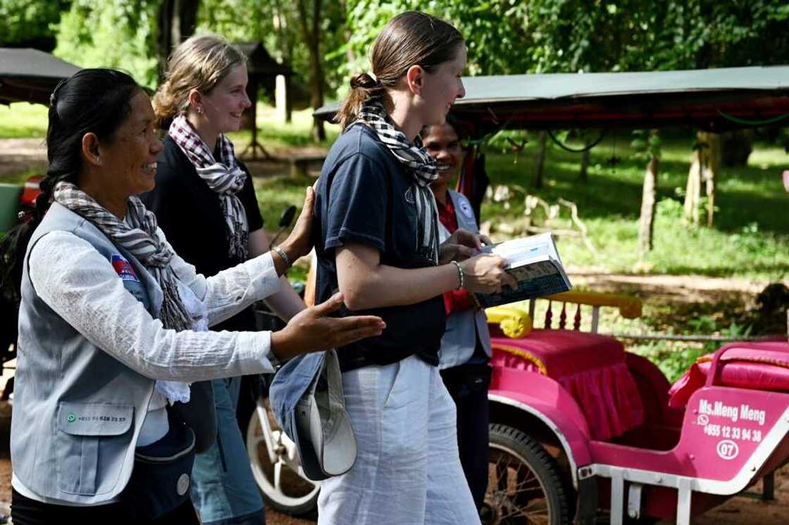 Some female tourists say they feel safe having a female tuk-tuk driver as they visit the sites Some female tourists say they feel safe having a female tuk-tuk driver as they visit the sites